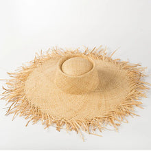 Cargar imagen en el visor de la galería, SAGE Oversized Beach Straw Hat Wide Brim Sun Hat