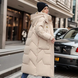 DAWN Warm Puffer Jacket with Down Coat - Long Parka Style