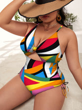 Indlæs billede til gallerivisning KAMEA One Piece V-Shape Vibrant Colorful Push-Up Swimsuit Plus sizes XL-4XL - Bali Lumbung