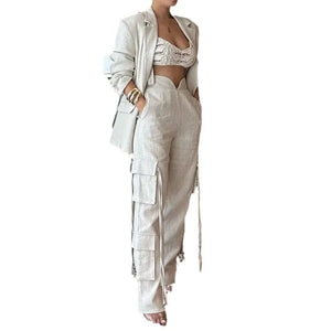 BAE Elegant Two Piece Suit with High Waist Trousers