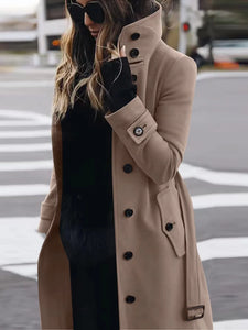 RITA Single Breasted Coat: Warm and Stylish Outerwear for Autumn and Winter