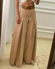 Afbeelding in Gallery-weergave laden, MICHELLE High-Waisted Pants with Ruching, No Belt, and a Solid Color - Bali Lumbung