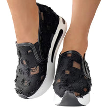 Indlæs billede til gallerivisning YOLE Distress Style Women&#39;s Heeled Sneakers Sleek and Style Shoe