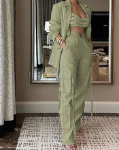 Load image into Gallery viewer, BAE Elegant Two Piece Suit with High Waist Trousers