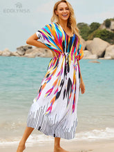 Laden Sie das Bild in den Galerie-Viewer, BRIG Kaftan Cover-Up Women Beachwear Swimsuit Cover-ups Bohemian Beach Dress