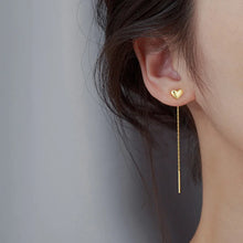 Load image into Gallery viewer, HUMMING Stylish Long Drop Earrings in Silver and Gold Tones, featuring Sparkling Zircon or Crystal Accents