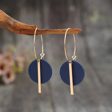 CHIA Geometric Acrylic Circle Hoop Earrings for Women