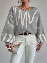 Load image into Gallery viewer, SLOAN Loose Pullover Knitted Sweater with Lantern Sleeves