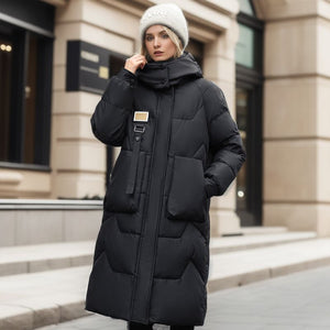 DAWN Warm Puffer Jacket with Down Coat - Long Parka Style