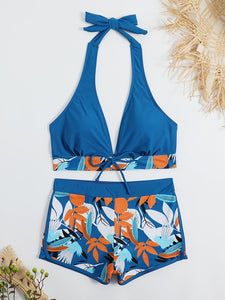 👙 Oiya Women's Halter Tankini Dress Swimwear with Bikini…