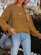 Cargar imagen en el visor de la galería, COSMO Fashionable, Loose-fitting Knitted Sweater with Ball Knit Design