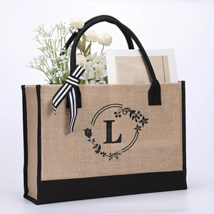 IOKE #1 A to Z Initials A to Z, Bohemian Style Summer Tote Bag