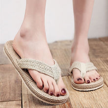Load image into Gallery viewer, CION #2 Straw Slippers Flip Flop Flats Sandals  - Bali Lumbung