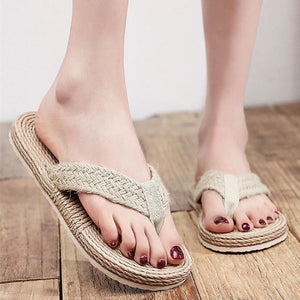 CION #2 Straw Slippers Flip Flop Flats Sandals  - Bali Lumbung