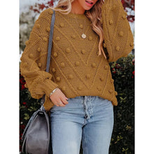 Load image into Gallery viewer, COSMO Fashionable, Loose-fitting Knitted Sweater with Ball Knit Design