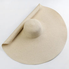 Load image into Gallery viewer, FORTUNA Women&#39;s Foldable Oversized Beach Hat 27&quot; Diameter Wide Brim Summer Sun Hats