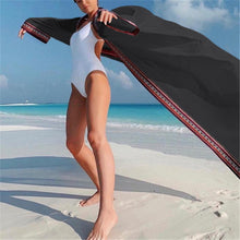 Load image into Gallery viewer, KAILANI Border Ethnic Print Swimwear Solid Cover-Up - Bali Lumbung