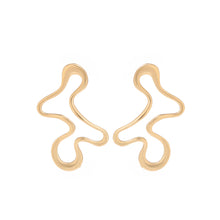 Load image into Gallery viewer, OKIOL Metal Stud Earrings with Irregular Hollow Design