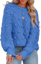 Cargar imagen en el visor de la galería, COSMO Fashionable, Loose-fitting Knitted Sweater with Ball Knit Design