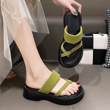 Indlæs billede til gallerivisning THEA #2 Women&#39;s Platform Wedges Slip-on Sandals