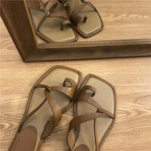 Cargar imagen en el visor de la galería, IDA Ankle Cross Straps Wedge Flat Sandals - Bali Lumbung