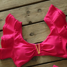 Indlæs billede til gallerivisning RURIA Women&#39;s Bandeau Push-up Padded Bra Bikini Set Swimsuit