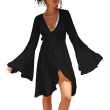 Load image into Gallery viewer, SISOE Swimsuit Kimono Cardigan: Lace Up Cover Up