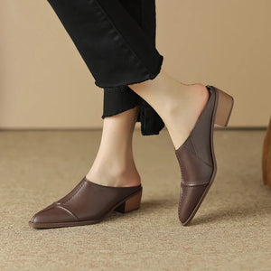 BEA Mid Heels Flip Flops Casual Shoes Sandal Dress Pump Slides - Bali Lumbung