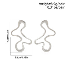 Load image into Gallery viewer, OKIOL Metal Stud Earrings with Irregular Hollow Design