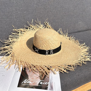 SAGE Oversized Beach Straw Hat Wide Brim Sun Hat