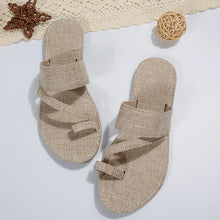 Laden Sie das Bild in den Galerie-Viewer, AKILI Denim Sandals Flat Toe &amp; Fashionable - Bali Lumbung