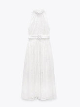 Cargar imagen en el visor de la galería, ROXY Elegant Fashion Female Lace Midi Dress with High Collar - Bali Lumbung
