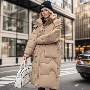 DAWN Warm Puffer Jacket with Down Coat - Long Parka Style