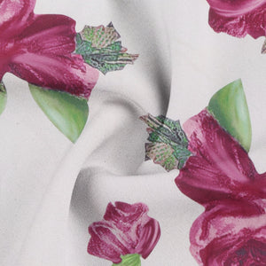 LES Flower Print Crossed Tied Back Off Shoulder Ruched Lantern Sleeve Crop Top Blouse