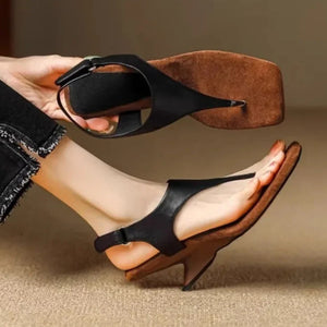 ALIA #2 Women's Sandals feature a Square Toe, Heterotypic Heel, and Buckle Strap