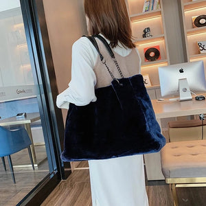 GABY Premium Plush Material Tote Shoulder Bag - Bali Lumbung