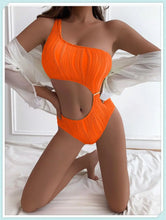 Afbeelding in Gallery-weergave laden, AILANI One Shoulder Cut Out Textured Swimsuit - Bali Lumbung
