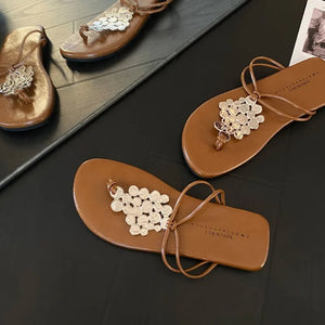 NOLLY Sequin Slippers for Women: Stylish &amp; Comfy Flat Sandals