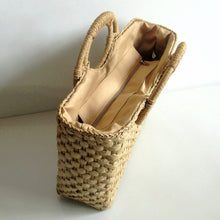 Load image into Gallery viewer, OKALANI Casual Versatile Square Woven Handbag Straws Shoulder Tote Bag - Bali Lumbung