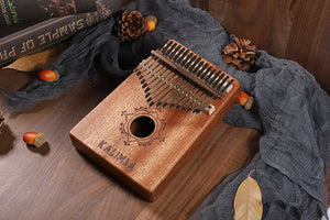 PUK #1 17 Keys Bull Kalimba Thumb Piano Mahogany Body Musical Instrument - Bali Lumbung