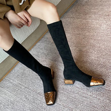 Afbeelding in Gallery-weergave laden, SYDNEY Knee High Boots with Square Toes and Elastic Shafts