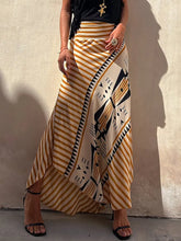 Laden Sie das Bild in den Galerie-Viewer, ANNALISE High Waist Boho Patchwork Print Skirt for Women