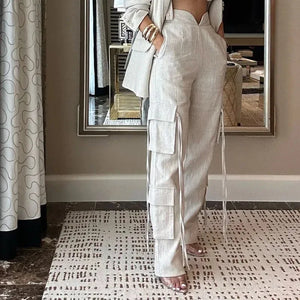 BAE Elegant Two Piece Suit with High Waist Trousers