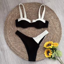Cargar imagen en el visor de la galería, SHASHA Push-Up Solid Patchwork Bikini Set