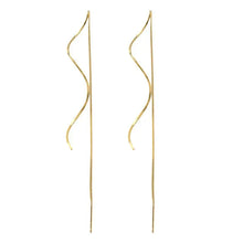 Load image into Gallery viewer, EMILY Elegant Long Earrings with a Simple Swirl Design