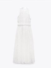 Cargar imagen en el visor de la galería, ROXY Elegant Fashion Female Lace Midi Dress with High Collar - Bali Lumbung
