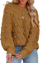 Cargar imagen en el visor de la galería, COSMO Fashionable, Loose-fitting Knitted Sweater with Ball Knit Design