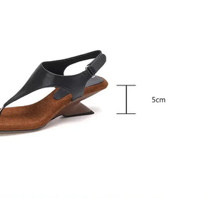 ALIA #2 Women's Sandals feature a Square Toe, Heterotypic Heel, and Buckle Strap
