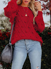 Cargar imagen en el visor de la galería, COSMO Fashionable, Loose-fitting Knitted Sweater with Ball Knit Design