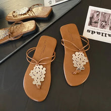 Load image into Gallery viewer, NOLLY Sequin Slippers for Women: Stylish &amp; Comfy Flat Sandals